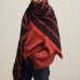 Orange geometric big scarf shawl thickened autumn and winter double-sided dual-use