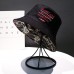 Men   Women Double  Sided Koi Fish Embroidery Pattern Casual Bucket Hat