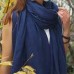 Large size navy scarf women's bib Korean style wild long shawl