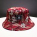 Men   Women Double  Sided Koi Fish Embroidery Pattern Casual Bucket Hat