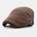 Unisex Plus Velvet Knitted Caps Autumn  Winter Warm Polar Fleece Beret Cap Flat Hat Driver Hat