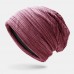 Men   Women Striped Warm Outdoor Solid Color Casual Personality Brimless Beanie Hat